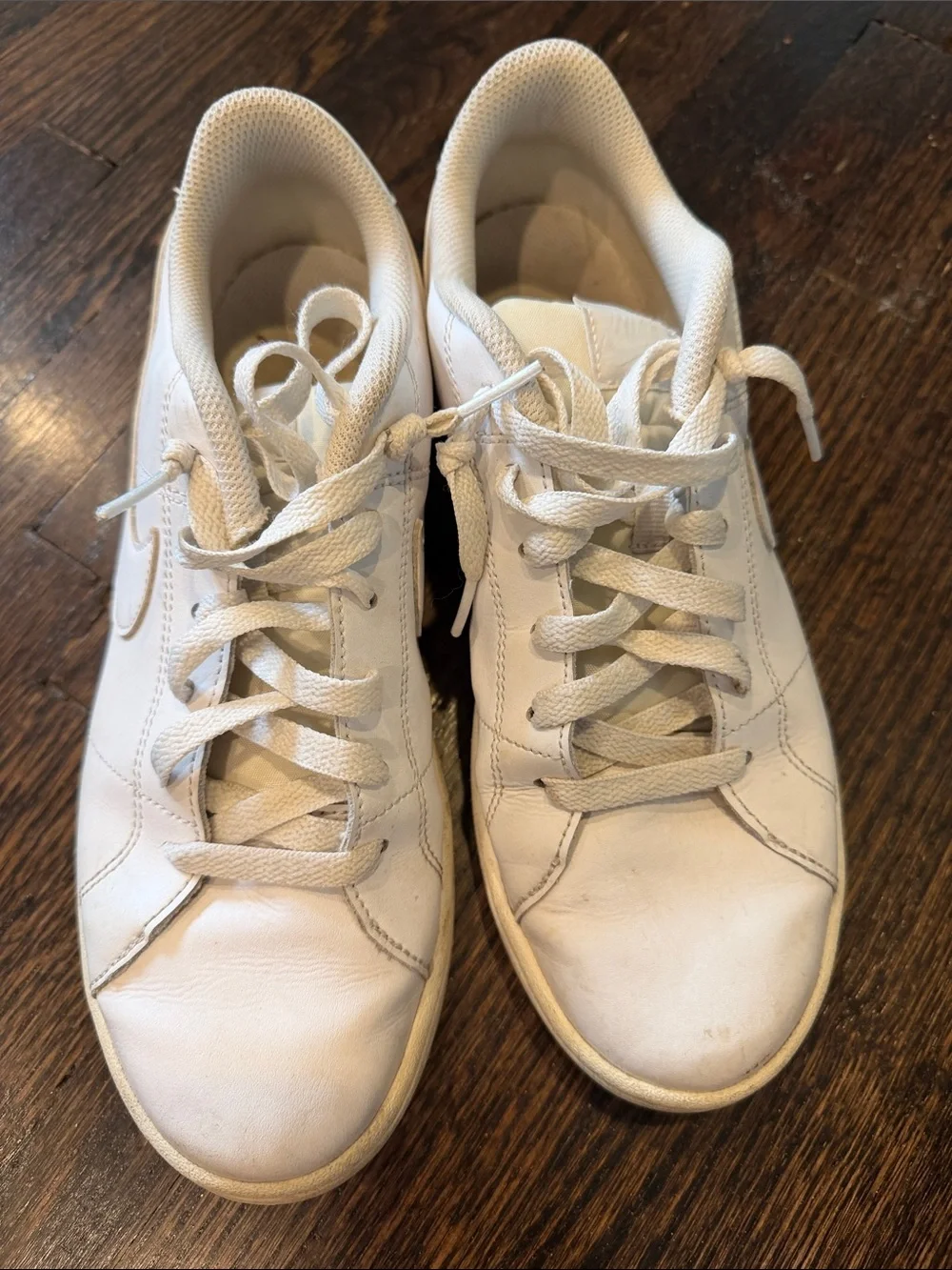 Nike Court Royale Women's White Leather Lace-Up Sneakers